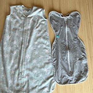 Halo Sleep Sac & Love to Swaddle baby sleep sacs
